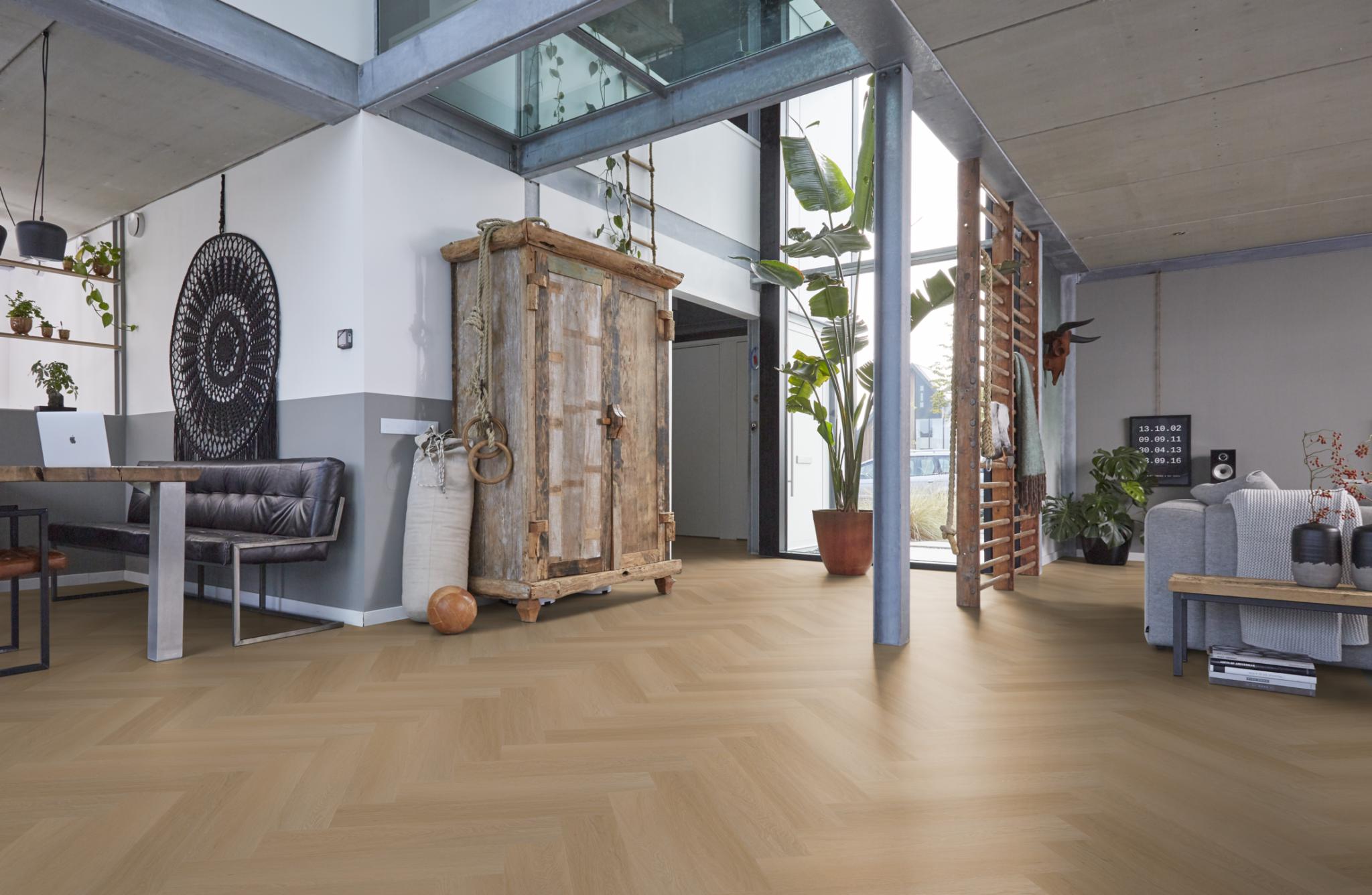 YUP Fulham herringbone dryback natural oak - Afbeelding 2